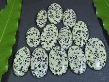 403Cts. Natural Dalmation Jasper Oval Cabochon Loose Gemstone 12 Pcs Lot Y199