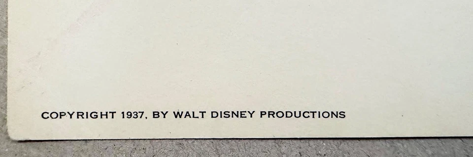 Póster Blancanieves 1937 - Galería Courvoisier con sobre original Foto 3 de 4