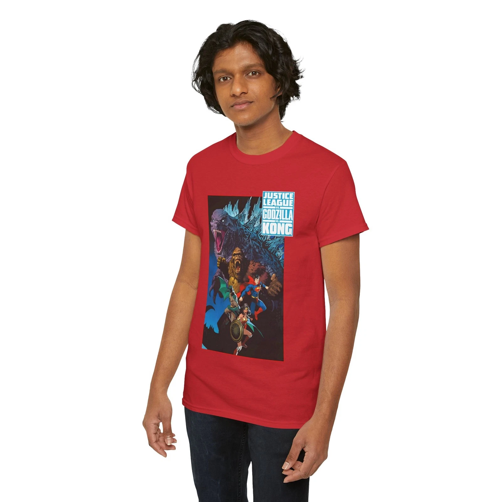 Justice League Vs god zilla Vs Kong T-Shirt - Dan Mora Art - Superman - DC Comics