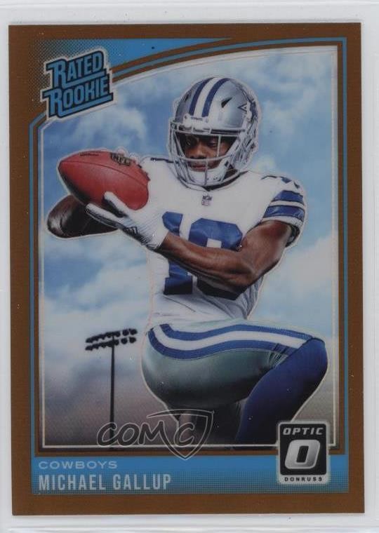2018 Donruss Optic Rated Rookie Bronze Prizm Michael Gallup #174 14md