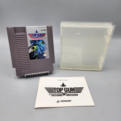 Top Gun (Nintendo Entertainment System, 1987) Cart,  Manual + Case / Tested
