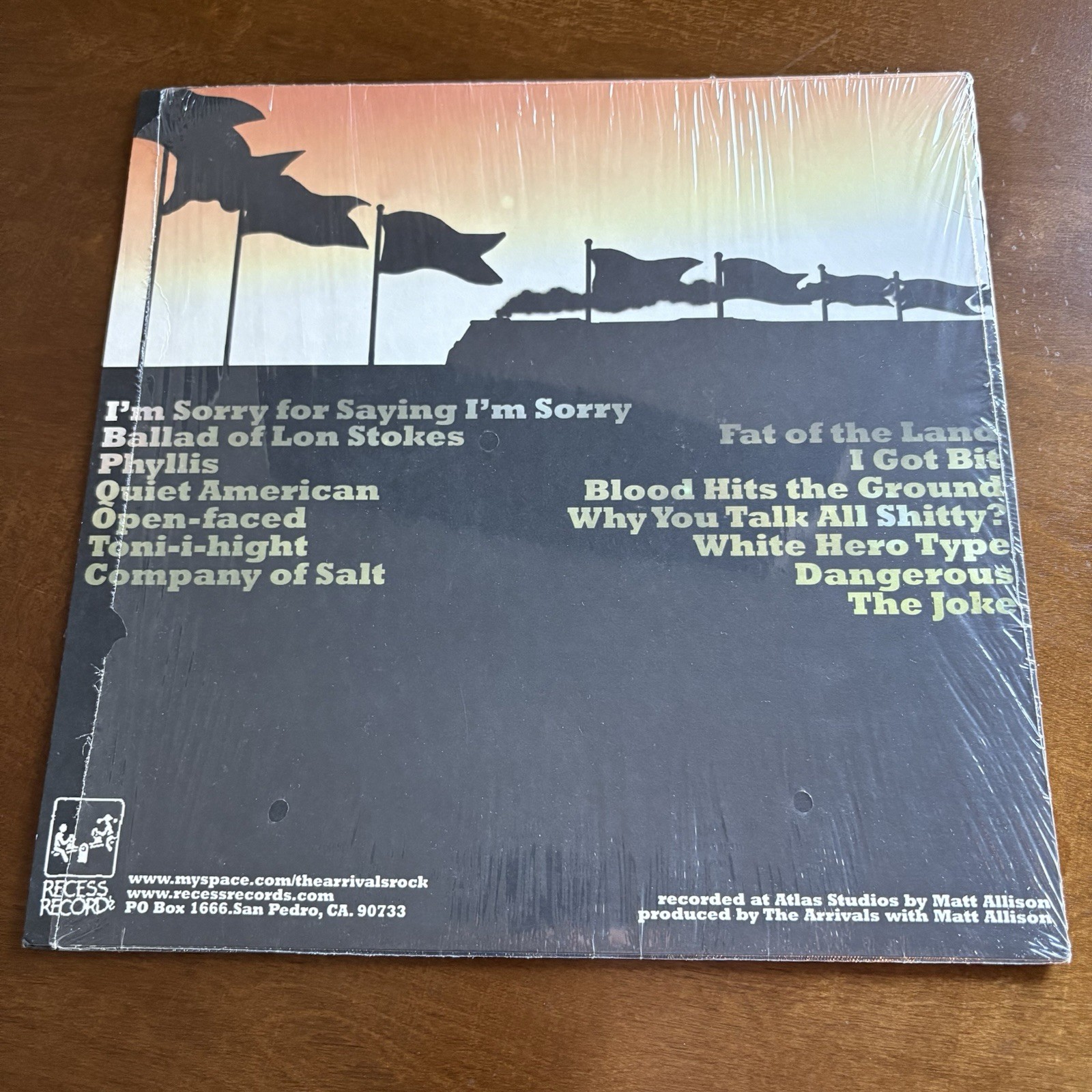 THE ARRIVALS Marvels of Industry GREEN MARBLED vinyl LP 2007 VG+/VG+ limited ed