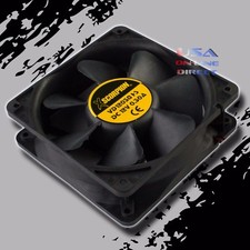 2pcs High Output Square Rotary Cooling Fan 6" x 1.5" 12 Volt Marine Automotive