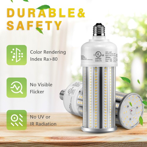 5000K Led Light Corn Bulbs 54W 8100LM Home Garden Warehouse Light E26/E39 Base - Picture 2 of 11