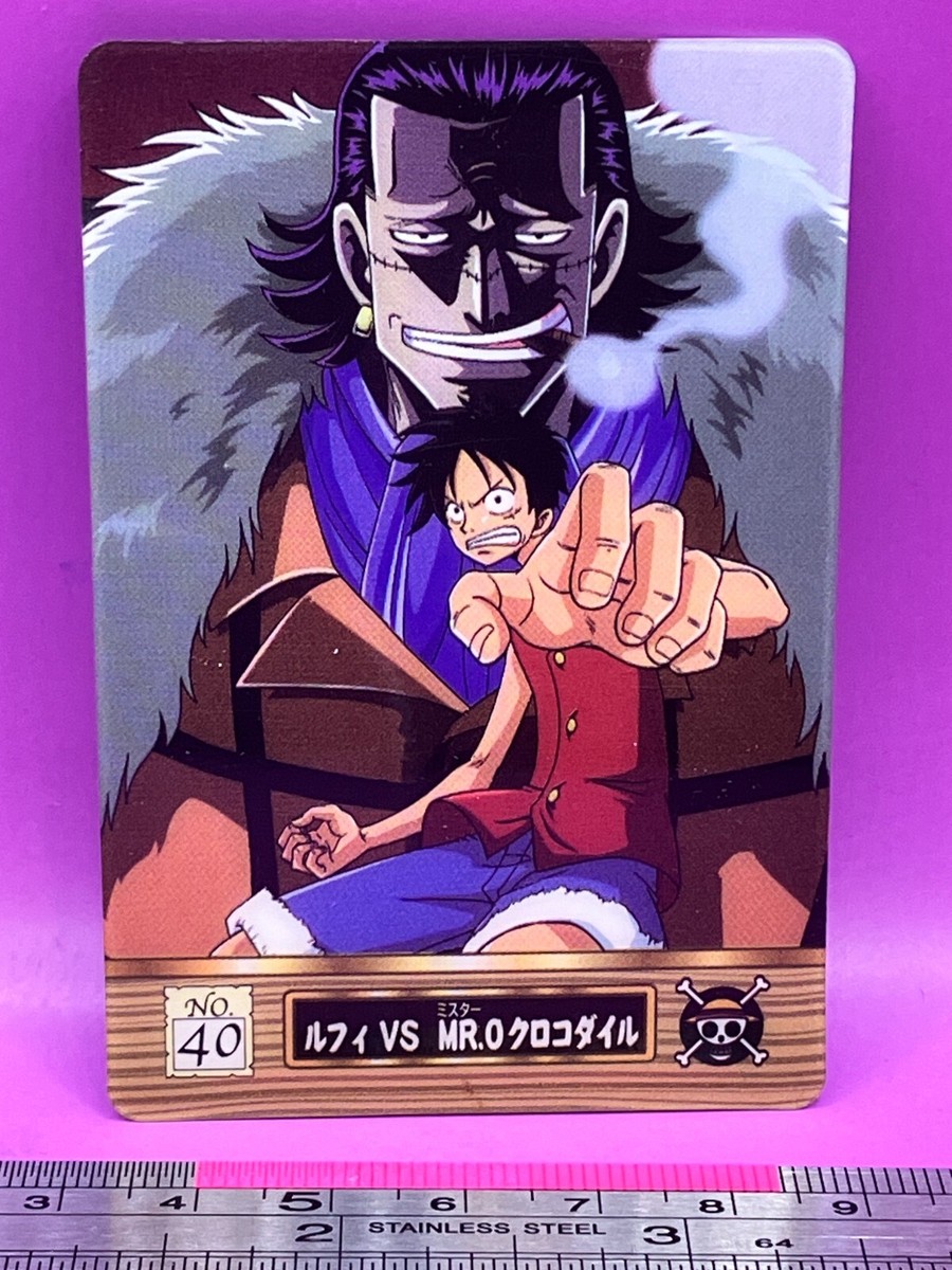 Luffy Mr.0 Crocodile 40 One Piece King of Pirates Gummy Card 2002