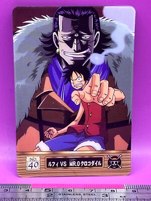 Luffy Mr.0 Crocodile 40 One Piece King of Pirates Gummy Card 2002