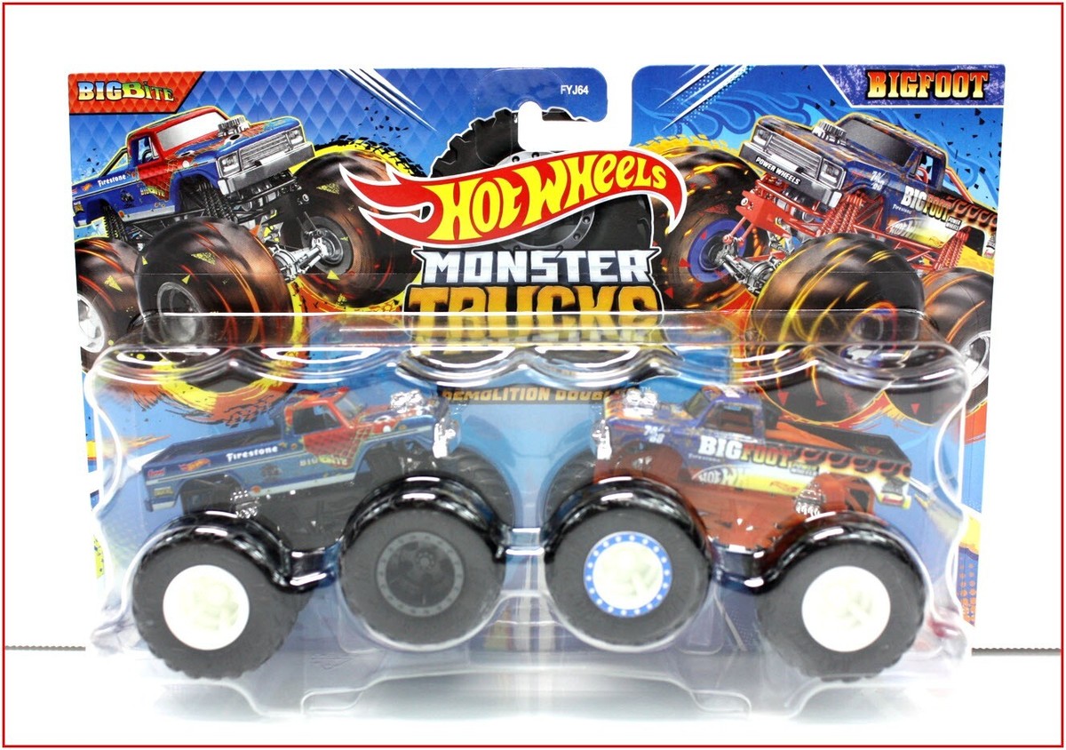 Hot Wheels Monster Truck 2023 BIGBITE vs BIGFOOT Demolition