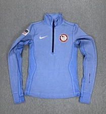 Nike ACG Olympics TEAM USA 1/2 Zip Dri Fit Training Top Blue DH1589-476 Women M