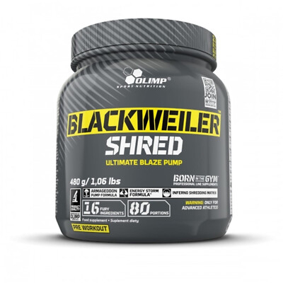 Olimp Blackweiler Shred 480g, Pre Workout Booster Fatburner (101,64 /Kg)
