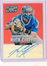 2013 PANINI PRIZM #22 NICK CIUFFO RC AUTOGRAPH RED REFRACTOR 89/100 - TAMPA BAY