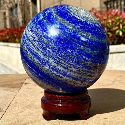 5.92LB Natural Lapis lazuli jasper Quartz Sphere Crystal Ball Reiki Healing - 第 3/13 張圖片
