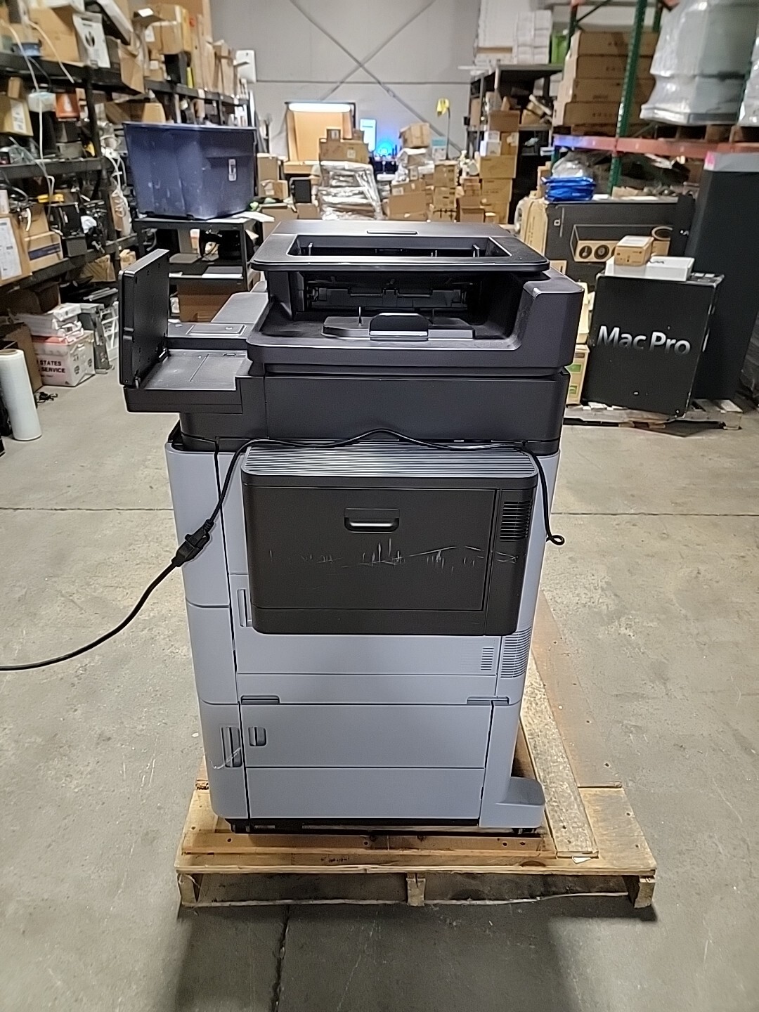 HP LaserJet Enterprise Flow Mfp M830 Workgroup printer w/staple stacker