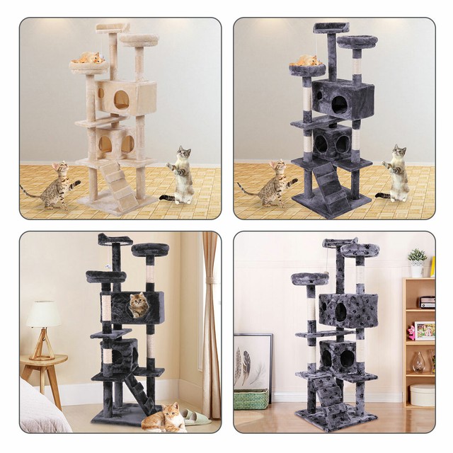 Floor To Ceiling Cat Scratching Tree Post Tower Pet Kittens