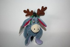 Disney Store Eeyore Bean Bag Plush Reindeer Antlers Pooh's Friend With Tags 7"