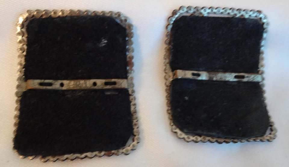 Винтажный антикварный викторианский набор клипс для обуви в стиле ар-деко из серебра и стали - Изображение 3 из 4