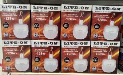 8X BOX Portable LED Camping Lite-On Rechargeable LED Emergency Bulb 128W - 12000