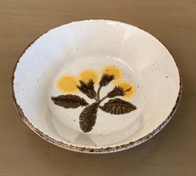 1 Coupe Cereal Soup Bowl Primula Midwinter England Yellow Flowers