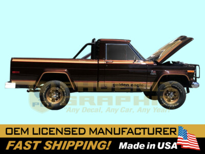 1977 1978 1979 Jeep Golden Eagle J10 Truck SJ Cherokee Decal Graphic Stripes Kit