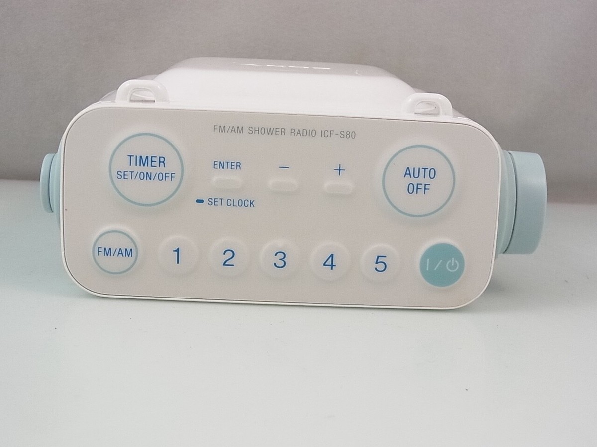 Sony ICF-S80 Fm/Am Shower Radio Speaker Portable Radio Bathroom