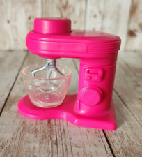 Barbie Dark Pink Mixer Kitchen Baking Cooking Appliance Doll Size
