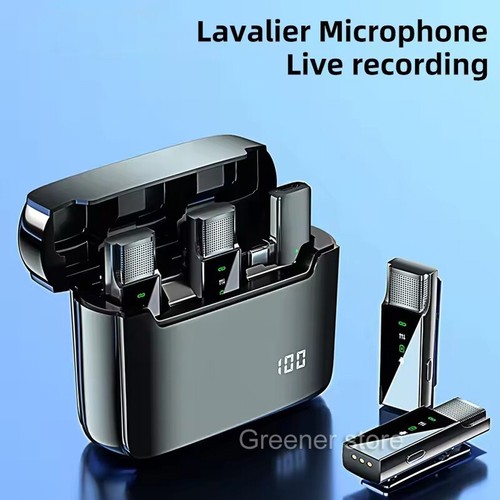 Estuche de carga de micrófono inalámbrico Lavalier 4 en 1 para Android iPhone Vlog Live - Imagen 2 de 16