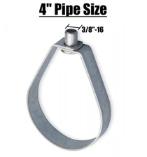 4" Pipe Swivel Loop Hanger Tolco Fig 200 Style Adjustable Band 3/8"-16