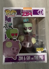 funko pop zim and gir on the pig