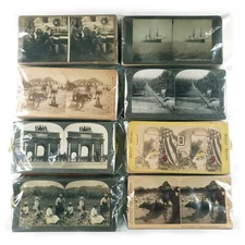 Lot of 25+ Random Antique Stereoview Cards - Original 1860s-1920s Photographs