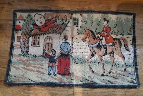 Vintage Tapestry Wall Hanging Needlepoint Humpty Dumpty 36"x20.5" - 第 1/8 張圖片