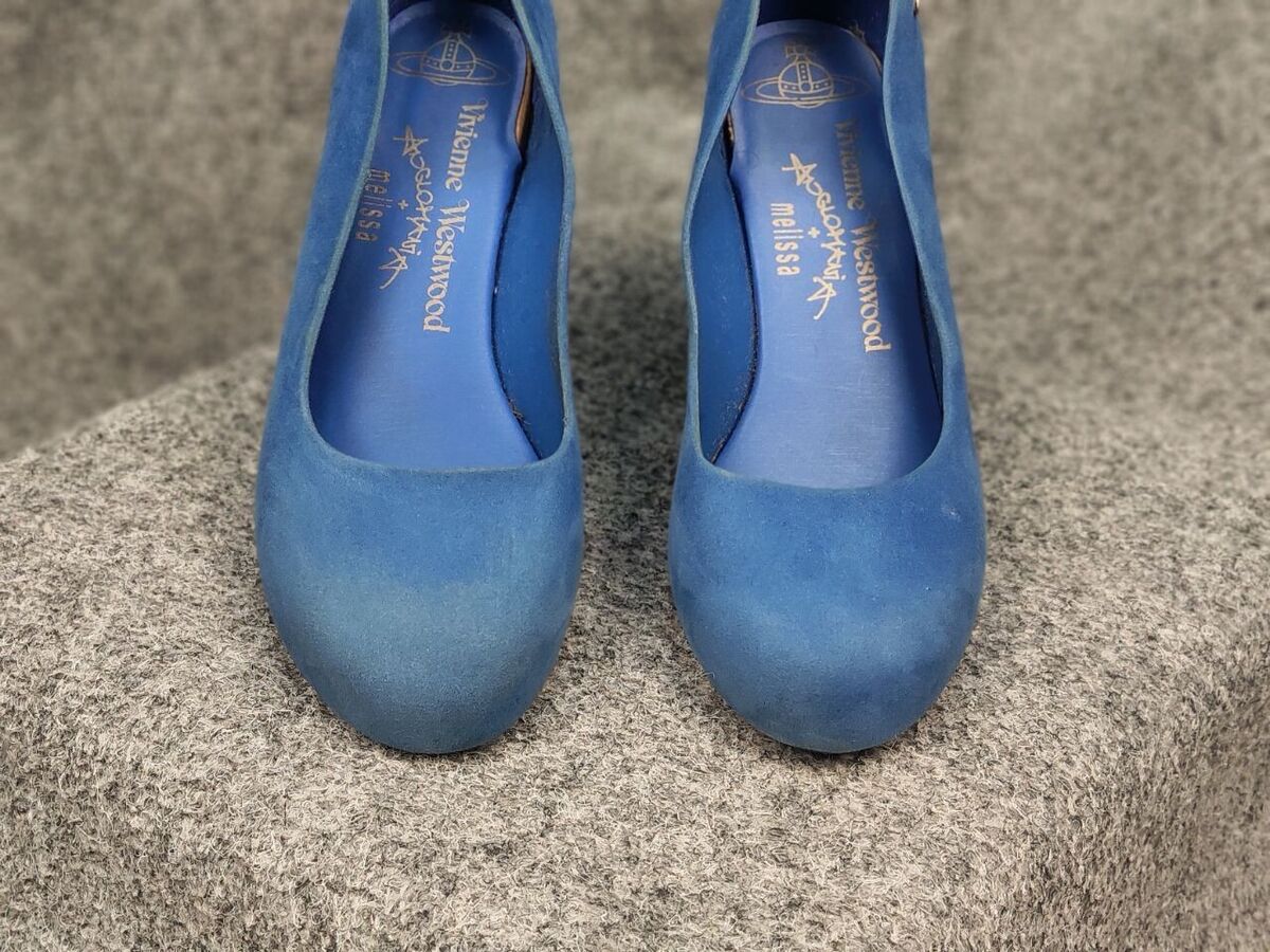 Vivienne Westwood anglomania x melissa Blue Velour Heels Vivienne Westwood anglomania x melissa Blue Velour Heels
