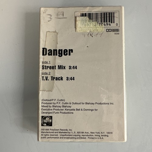Blahzay blahzay Danger (Cassette) Single New Sealed - Picture 2 of 2