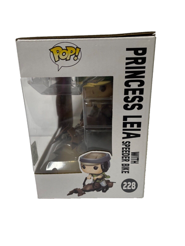 Funko Pop Star Wars 228 Princess Leia Speeder Bike Vinyl Figure New Sealed - Picture 3 of 7