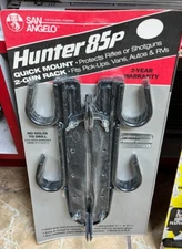 San Angelo Hunter quick mount truck window gun rack BLACK 2 gun 85P