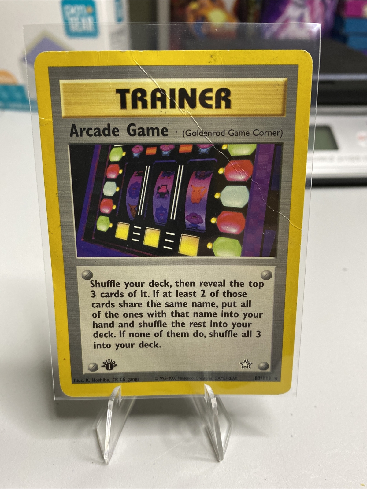 Arcade Game Neo Genesis Near mint English  83/111  1st edition Pokémon TCG
