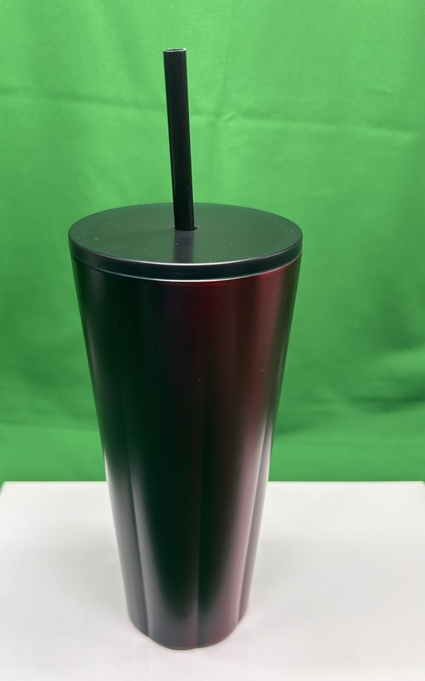 STARBUCKS Tumbler Fall 2021 Stainless Steel Green Maroon Cold Cup Size