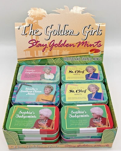 The Golden Girls Stay Golden Cheesecake Shaped Mints Collectible Tin Set of Four