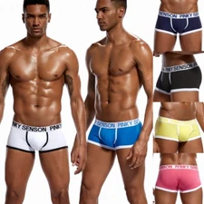 Cotton Men's Low Rise Underwear Boxer Briefs Comfortable Boxer Shorts for Boys