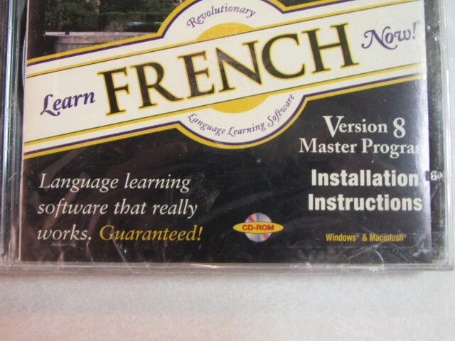 LEARN FRENCH NOW VERSION 8 MASTER PROGRAM SOFTWARE WINDOWS MACINTOSH CD-ROM NEW - Image 2 of 4