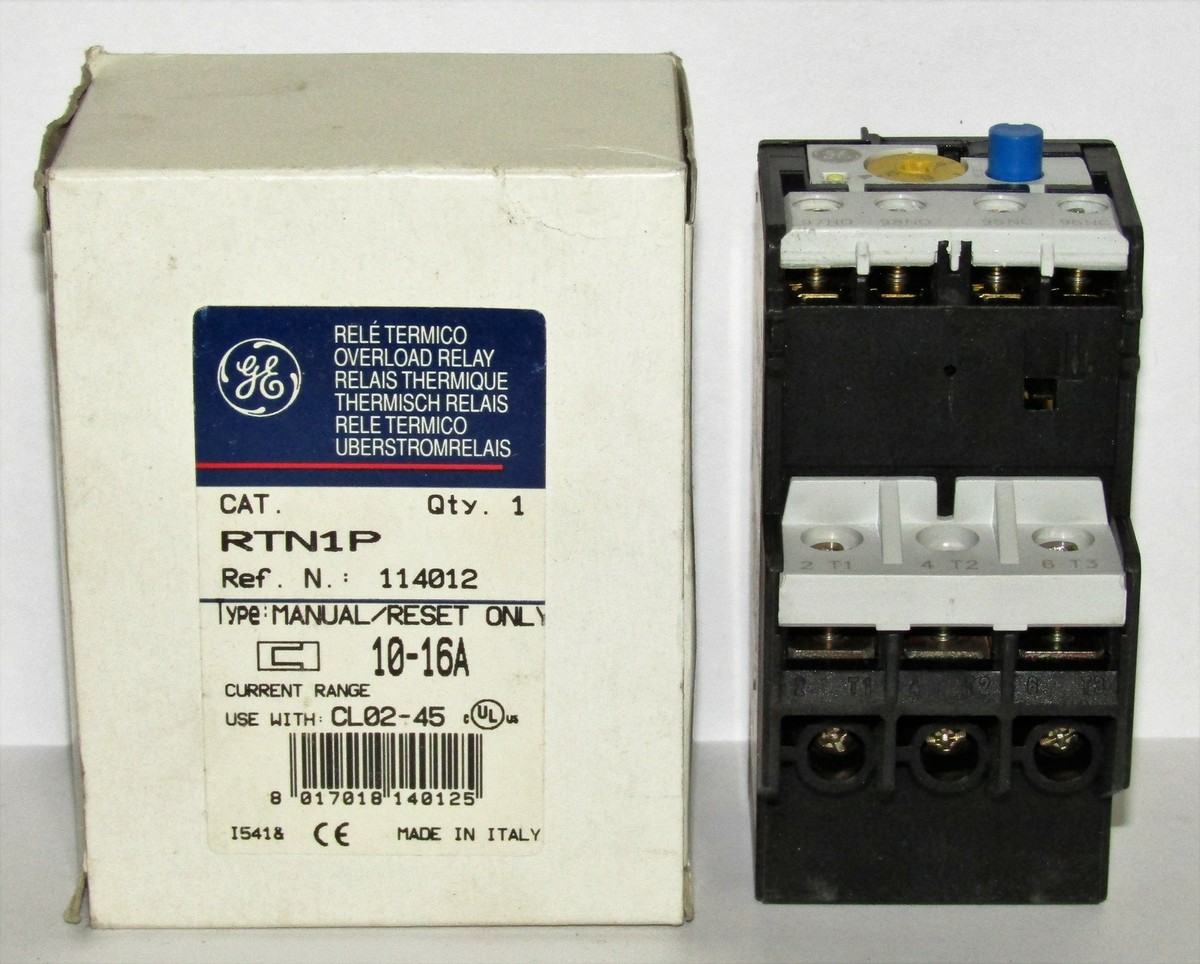 Relais De Surcharge GE RTN1F - Manuelle/réinitialisation, 0.65‑1.1A, Neuf En Boîte