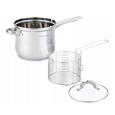 3.5L Frittiertopf Friteuse Frites Frittierpfanne Pommestopf Frittierkorb Pommes