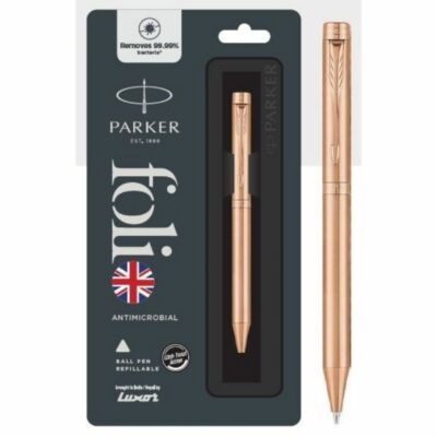 Stylo Bille Parker Folio Acier Inoxydable Garniture Chromée - Neuf