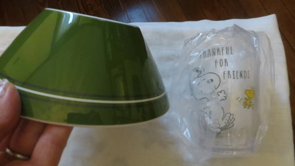 Snoopy Disney Pottery Barn Bowl holiday party peanuts Thanksgiving gift kid , - Image 3 of 4