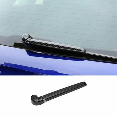 For Audi Q5 2018-2021 ABS Carbon Fiber Style Tail Rear Window Wipers Cover Trim