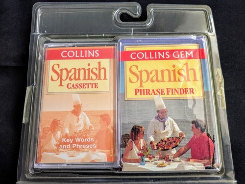 Collins Gem Spanish Cassette Tape and Phrase Finder Book (NEW)