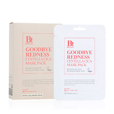 Benton Good Bye Redness Centella Cica Mask Pack 23g (0.81oz) x 10ea