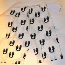 PopUpShop Premium cotone biologico ragazza bianco jersey corto elastico in vita 4-5 anni