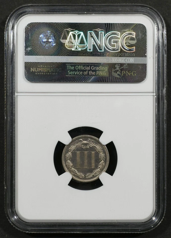 1886 3C Nickel NGC PF63 3CN Proof Coin - Image 2 of 4