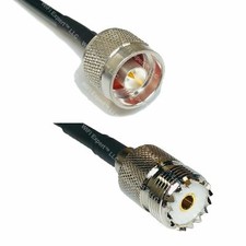 USA-CA LMR195 N MALE to SO239 UHF FEMALE Coaxial RF Pigtail Cable