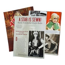 Vintage Celebrity Cloth Dolls History Article 12 Pages with Photos