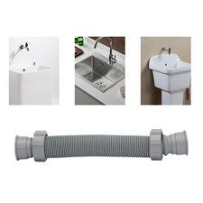 Flexible 1-1/2 P-Trap Pipe Expandable Drain Sink Tube Fits Restaurant Kitchens
